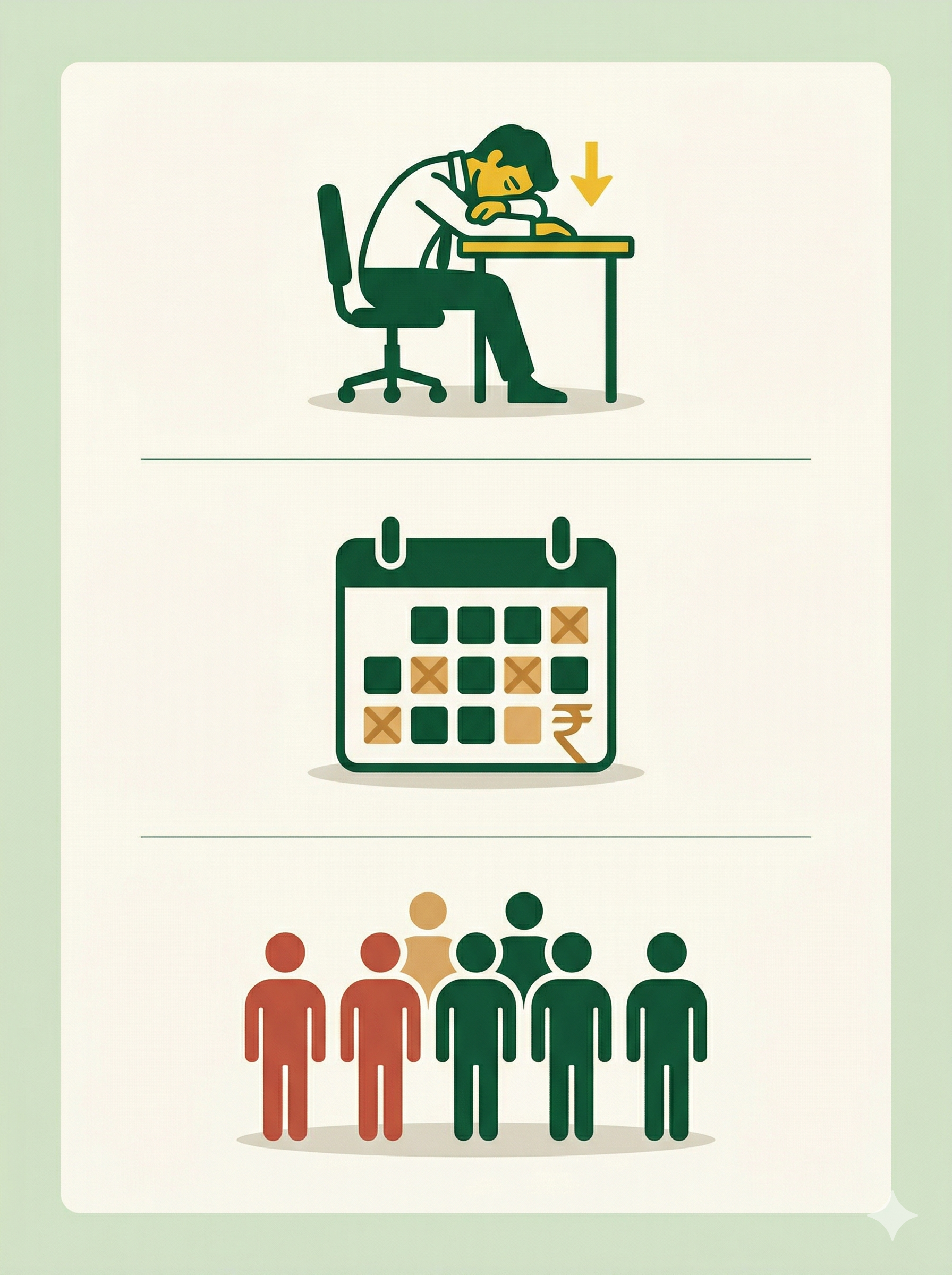 Infographic: cost of unhealthy employees — sick days, productivity loss